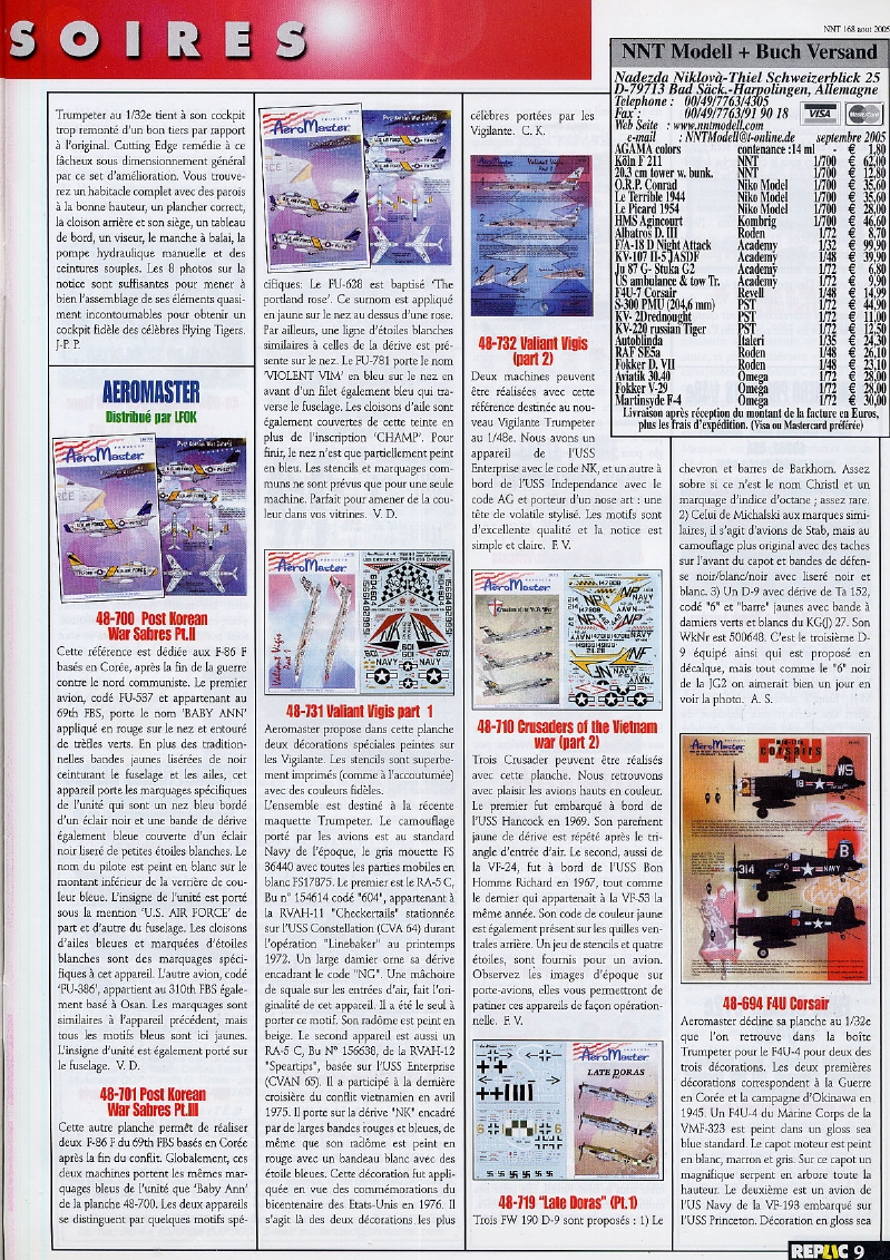 Replic 168 - Avenger, P-40, Barracuda